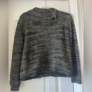 Army green & black turtle neck Calvin Klein Sweater